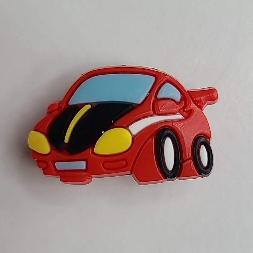 6/$20 Red Sports Car Croc Charm Shoe Jewelry Cute Automobile Race Car New Driver
